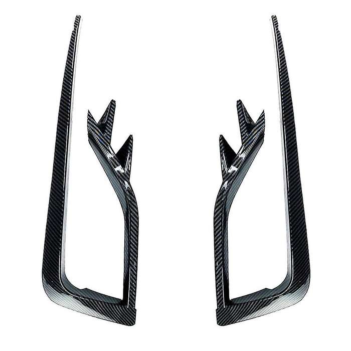 1 Pair Car Front Fog Lamp Eyebrow Wind Knife Eyelid Cover Frame for Golf MK7.5 2017-2020 Fog Light E