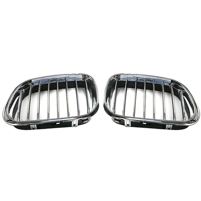 1 Pair Car Front Hood Bumper Kindey Grille Grill for- X5 E53 2000-2003 51138250051 51138250052