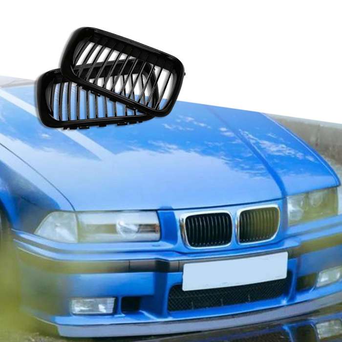 1 Pair Car Grilles Mesh Front Grill 51138122237 51138195152 for  3 Series E36 97-99 Car Grilles Mesh