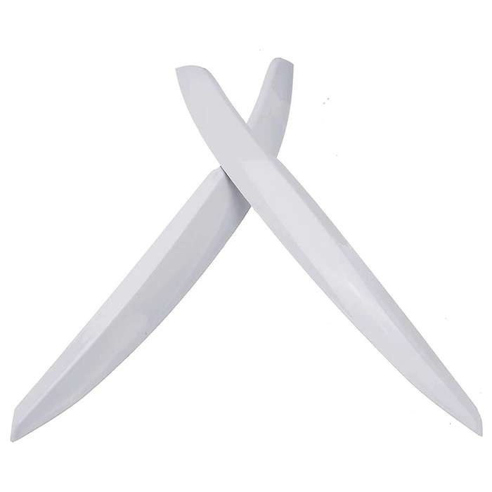 1 Pair Car Headlights Eyelids Eyebrow ABS Trim Stickers Cover for - MK5 2011-2018 Accessory White