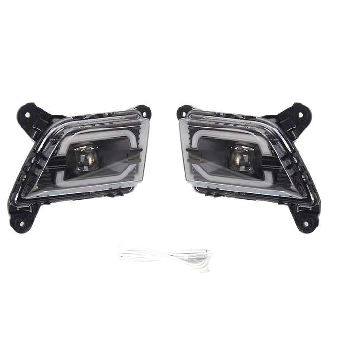1 Pair Car LED Fog Light Running Lights DRL with Wiring for 1500 2019-2021 Passing Driving Fog Lamp