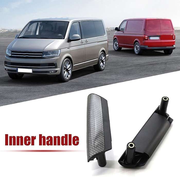 1 Pair Car Interior Door Handles Carbon Fiber Interior Panel Handle for-Metway T5 Transporter 2009-2