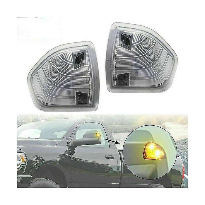 1 Pair Car Lh+rh Outside Mirror Turn Signal for Ram 1500 2500 3500 Led Signal Light 68087234aa 6830