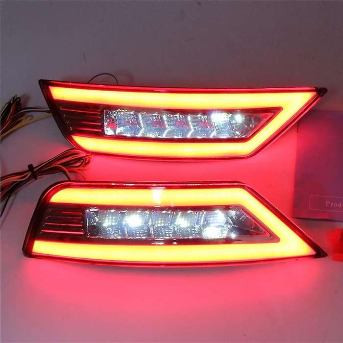 1 Pair Car Rear Bumper Daytime Running Light DRL LED Brake Reflector Tail Light Fog Lamp for 2013-20