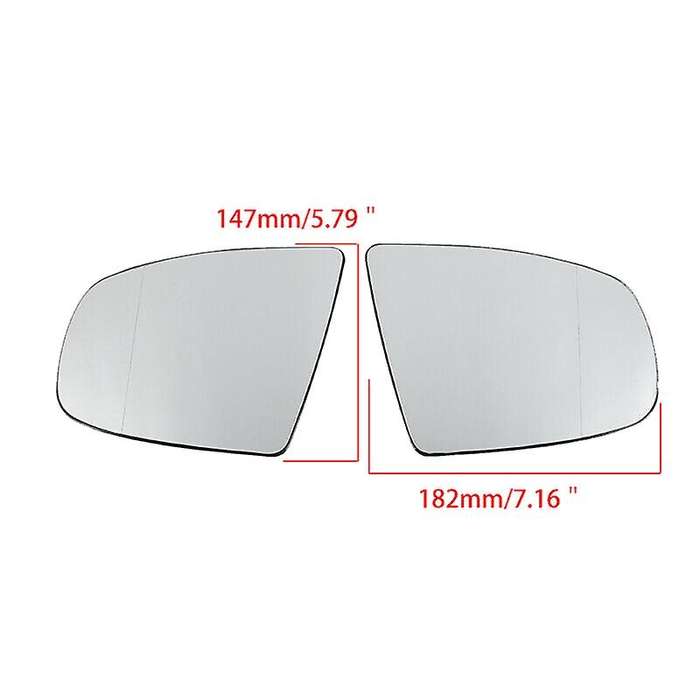 1 Pair Car Rear View Mirror Side Door Mirror Glass Heated for X5 E70 2007-2013 X6 E71 E72 2008-2014