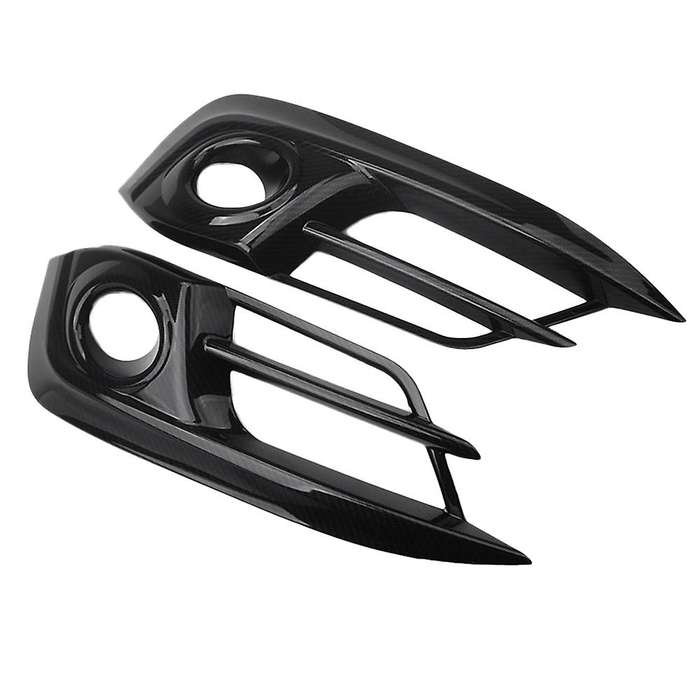 1 Pair Carbon Fiber Front Bumper Fog Light Lamp Cover Grille for 10Th 2016 2017 2018