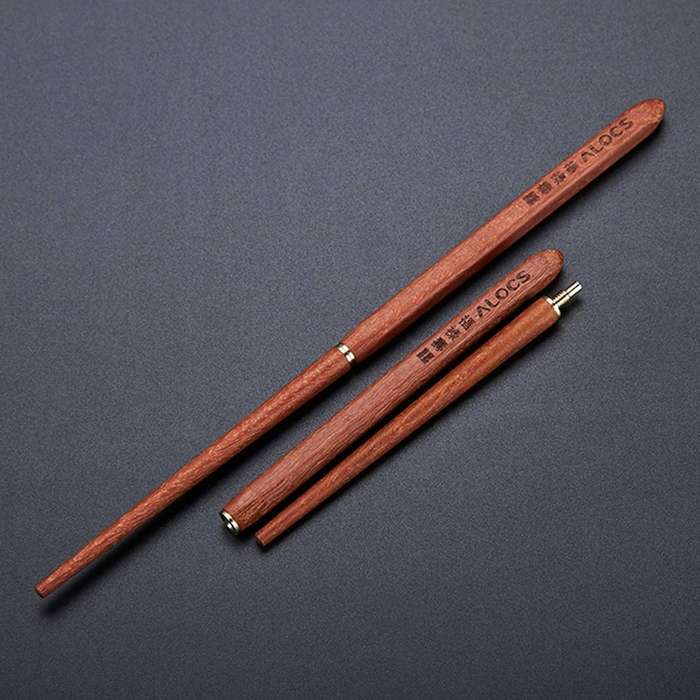 1 Pair Chopsticks Wood Folding Chopsticks for Camping Picnic Foldable Retractable Chopsticks Tablewa