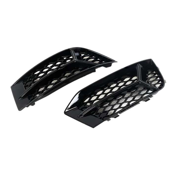 1 Pair Front Bumper Fog Light Grille Cover Honeycomb Fog Lamp Cover for A3 S3 17-20 Decorative Modi