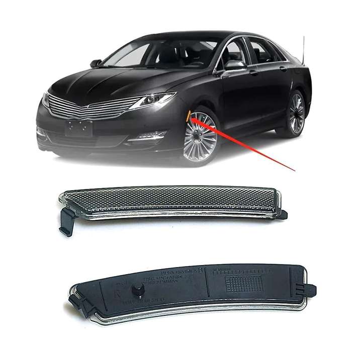 1 Pair Front Bumper Reflector Side Marker Lights Turn Signal Lamps for Mkz 2013-2016