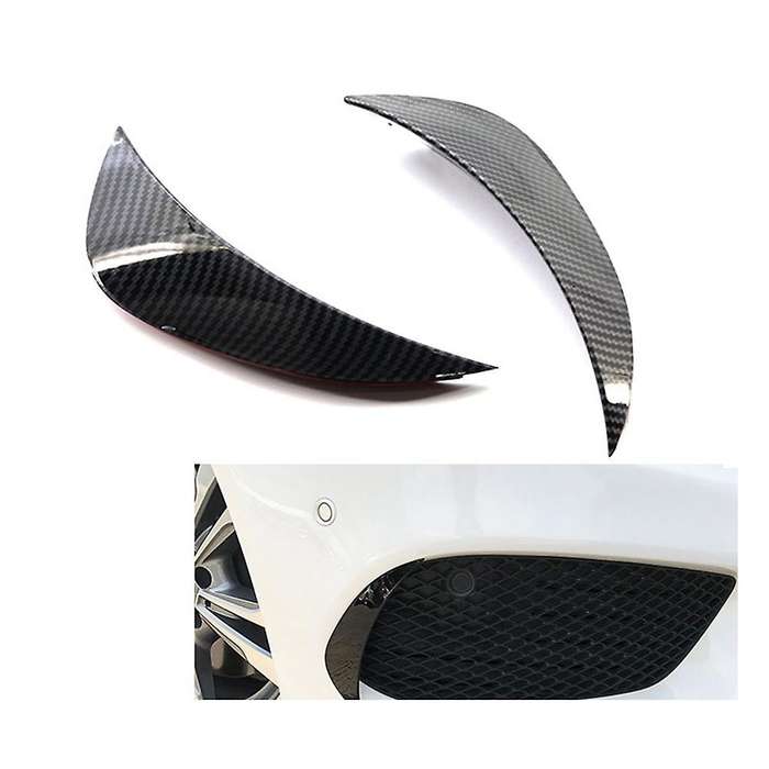 1 Pair Front Bumper Splitter Canard Cover Trim for C Class W205 for 2015-2018