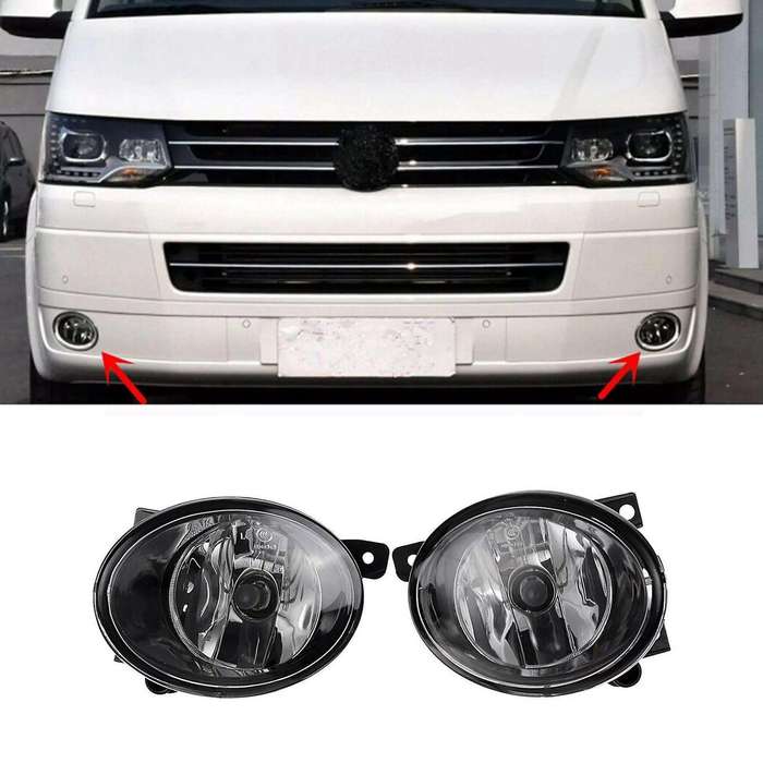 1 Pair Front Fog Light Assembly without Bulb for Transporter T5 2010-2015 7E0941699A, 7E0941700A