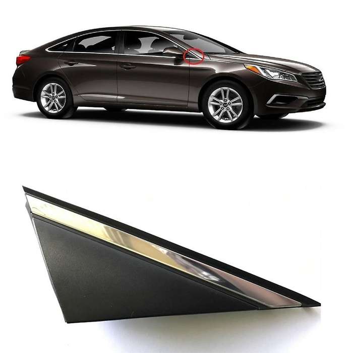1 Pair Front Left & Right Window Door Mirror Triangle Cover Trim Panel for 2015-19 Auto Accessories