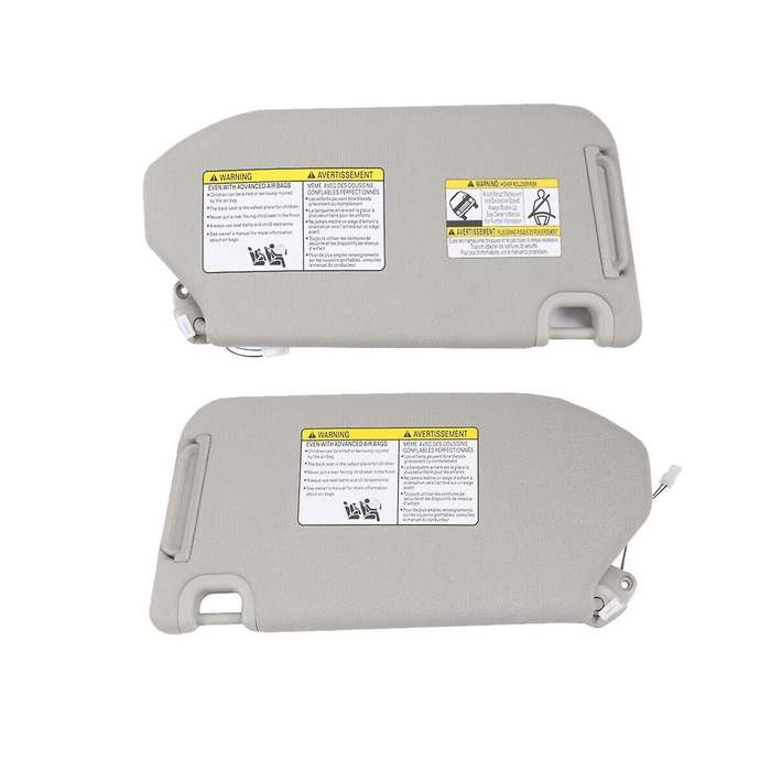 1 Pair Gray Sun Visor with Lamp for 2013-2018 , 2014-2017 Qx60 96400-9pb0a, 96401-9pb0a