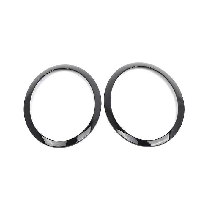 1 Pair Headlight Trim Ring Glossy Black for R50 R52 R53 2001-2006 63126917835 63126917836