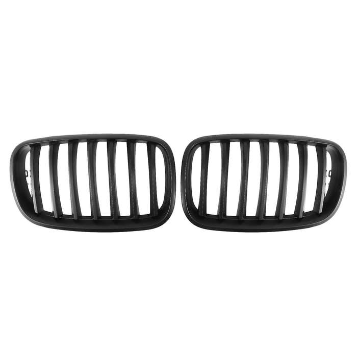 1 Pair Kidney Grille Left Right Matt Black Durable Grill Vent Cover 51137157687 51137157688 for 5 Se