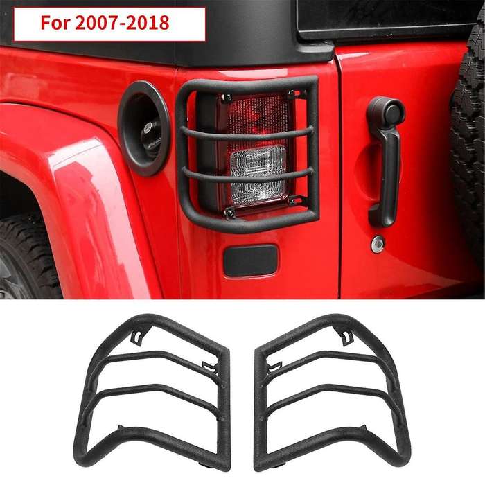 1 Pair L&R Tail Light Covers Tail Light Guards Decorative Covers for Wrangler JK 2007-2018 Decorati