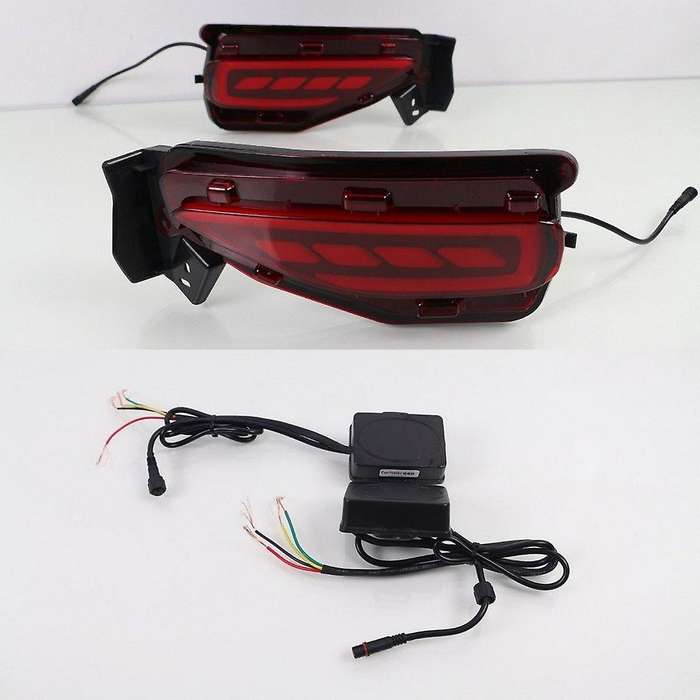 1 Pair Led Light Guide Brake Lights Night Driving Lights Turn Signal Light for Fortuner 2016-2019, S
