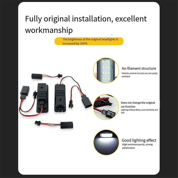 1 Pair License Plate Light LED License Lamp Plate Light for Auto Parts