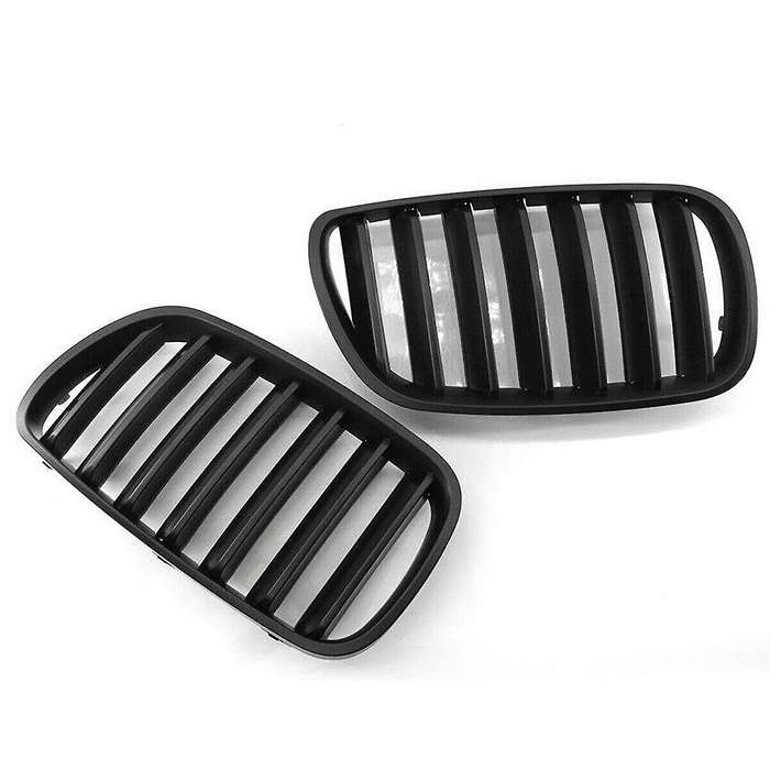 1 Pair Matte Black Front Grille Bumper Kidney Grille for E83 X3 Facelift 2007-2010