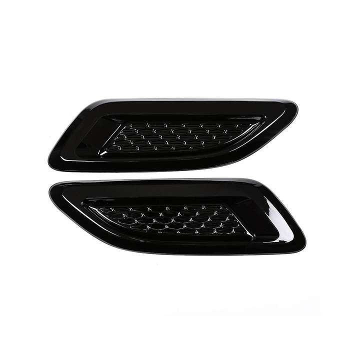1 Pair New Car Engine Air Outlet Cover for Air Inlet Vent All Black Model Cover Plate Conversions