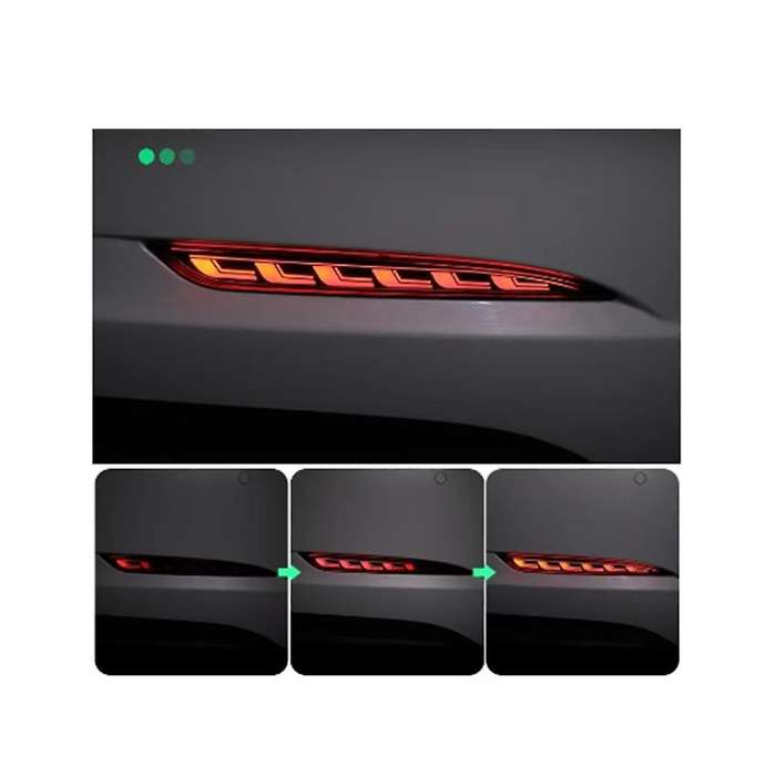 1 Pair New Dragon Scales Turning Light for Rear Bumper Light Rear Fog Light Retrofit Red Case