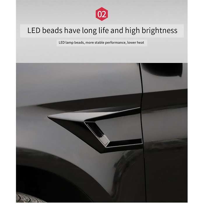 1 Pair of Black Side Lights Lights Turn Signals for New Turn Signal Modification