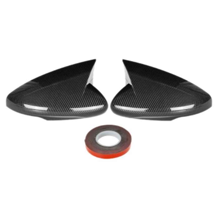 1 Pair of Carbon Fiber Rearview Mirror Housings for Electric Vehicle Mach-E 2021-2022 Horn Cover Mod