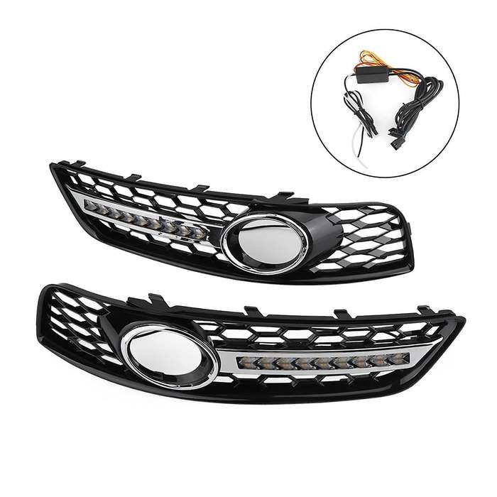 1 Pair of LED Daytime Running Lights Fog Light Frame Grille for A3 S3 RS3 Sports 07-12 Modification