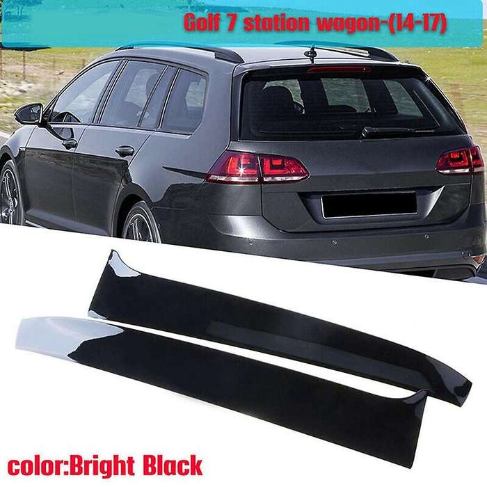 1 Pair Rear Window Side Spoiler Canard Splitter Gloss Black for-Golf 7 R Variant Wagon 2013 2014 201