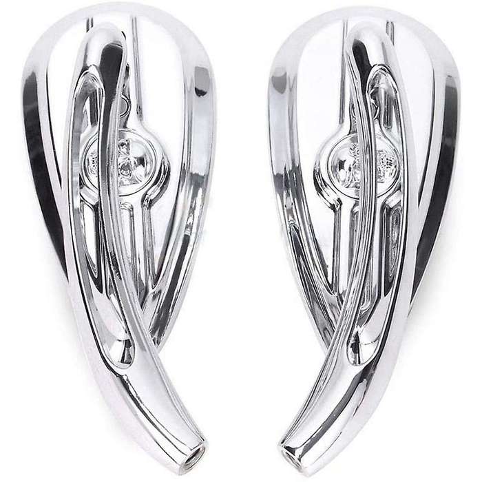 1 Pair Skull Rearview Mirrors Motorcycle Aluminum Side Rear View Mirror for Softail Cruiser