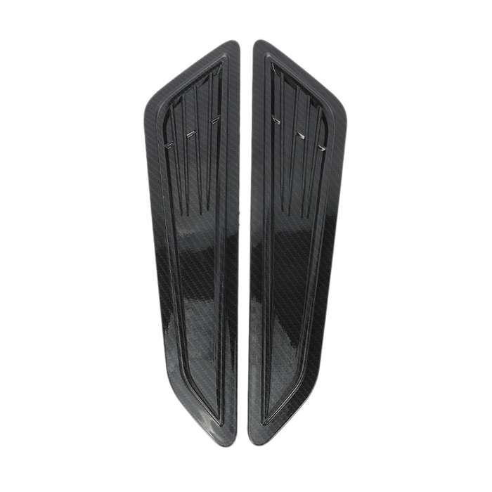 1 Pair Style Bonnet Hood Vent Scoop Covers for 2016-18 Hood Vent Scoop Covers Carbon Fiber Pattern