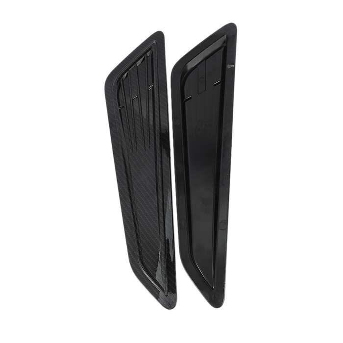 1 Pair Style Bonnet Hood Vent Scoop Covers for 2016-18 Hood Vent Scoop Covers Carbon Fiber Pattern