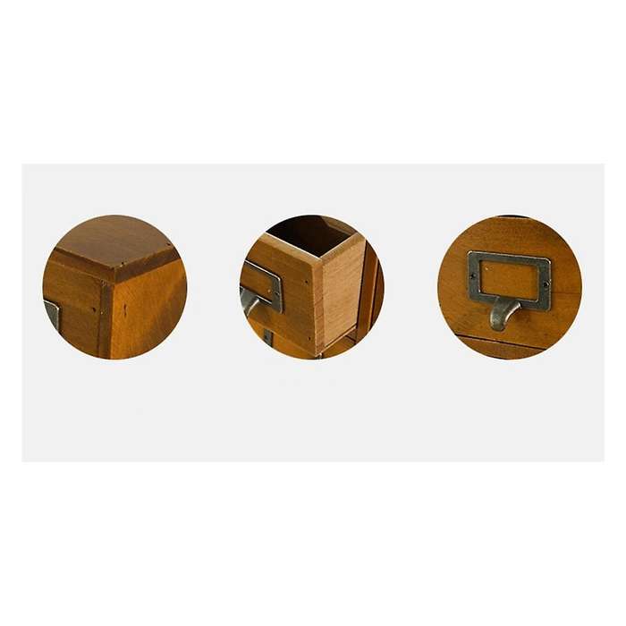 1 PCS 9 Lattice Desktop Drawer Storage Box Wooden Retro Storage Cabinet Living Room Decoration Drawe