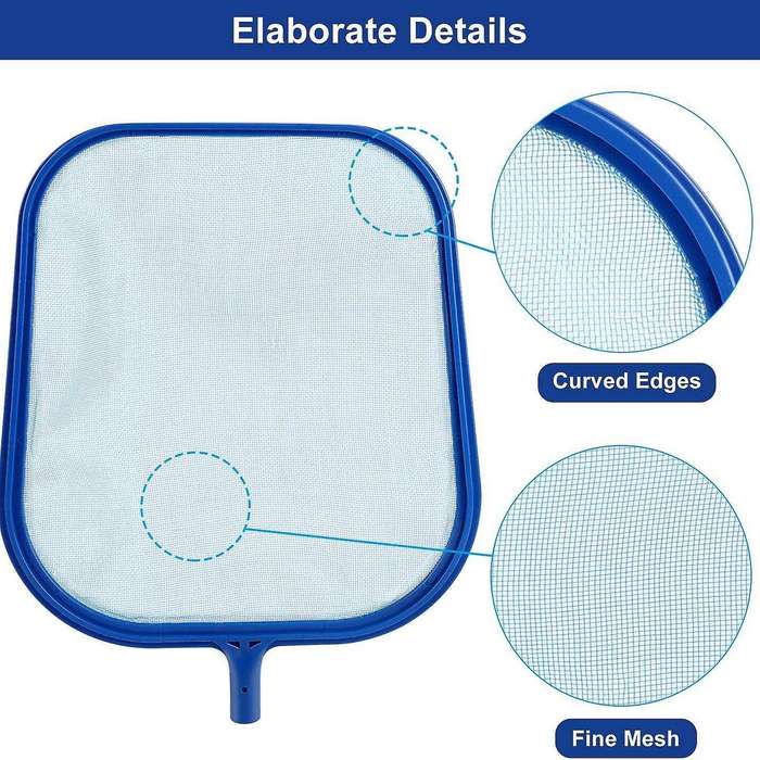 1 Pcs Leaf Skimmer Rake Net Fold Fine Mesh Pool Skimmer Net Remove All Debris Aquarium Cleaning Tool