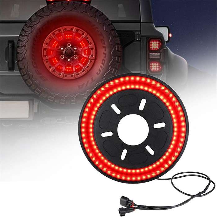 1 Pcs Rear Spare Tire Light Third Brake Light Brake Warning Light for 21-23 Modification