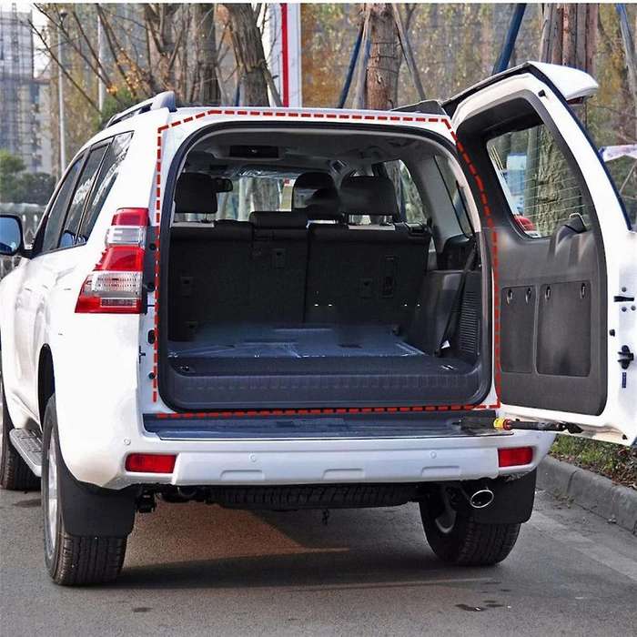 1 Pcs Rubber Black Car Rear Trunk Seal Strip for Cruiser Prado 120 LC120 2003-2009