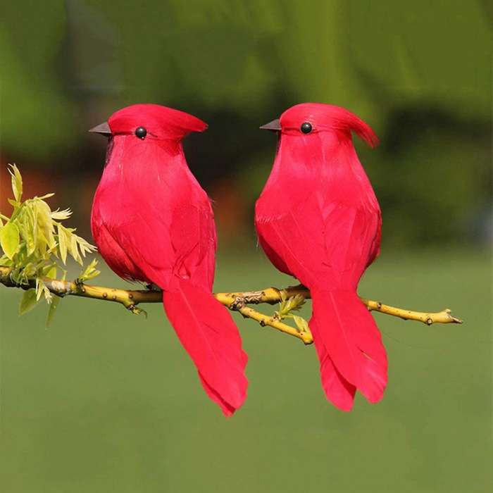 1 PCS Wall Sculpture Decorative Simulation Foam Birds Home Decoration Crafts Ornament Outdoor Garden