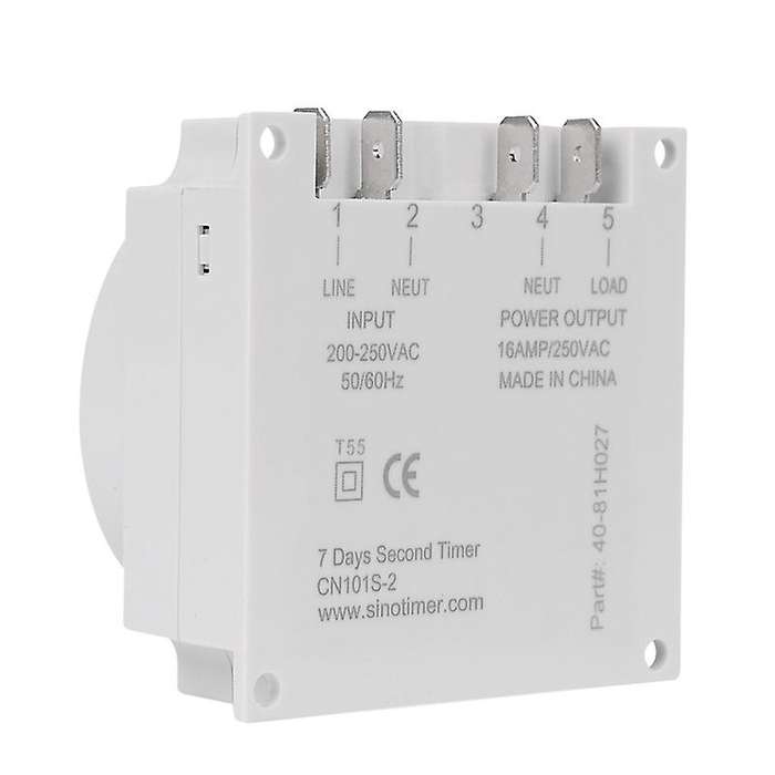 1 Second Interval 220V Digital LCD Timer Switch Weekly Programmable Time Relay Programmer CN101S