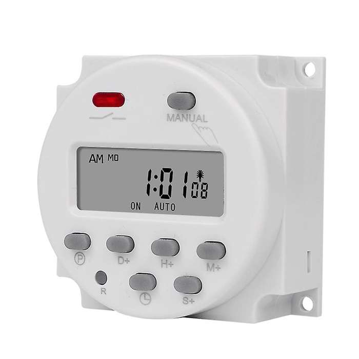 1 Second Interval 220V Digital LCD Timer Switch Weekly Programmable Time Relay Programmer CN101S