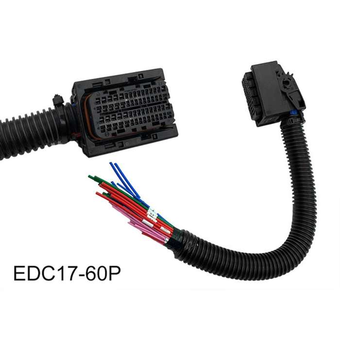 1 Set 60 Pin Automotive EDC17 Computer Board Common Rail Connector Plug with Wiring Harness for Weic
