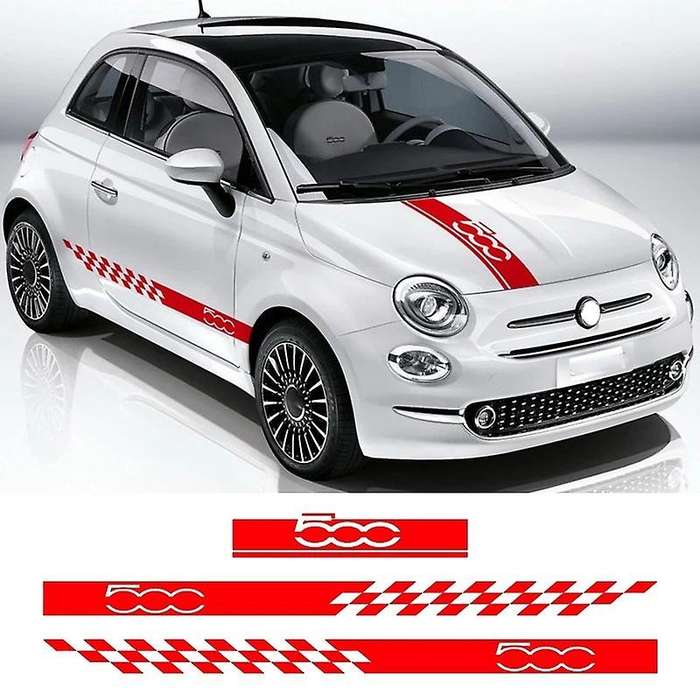 1 Set Car Hood Stickers Body Door Side Skirt Stripes Decal for Auto Decorate Vinyl Film Red