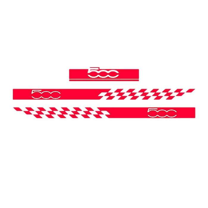 1 Set Car Hood Stickers Body Door Side Skirt Stripes Decal for Auto Decorate Vinyl Film Red