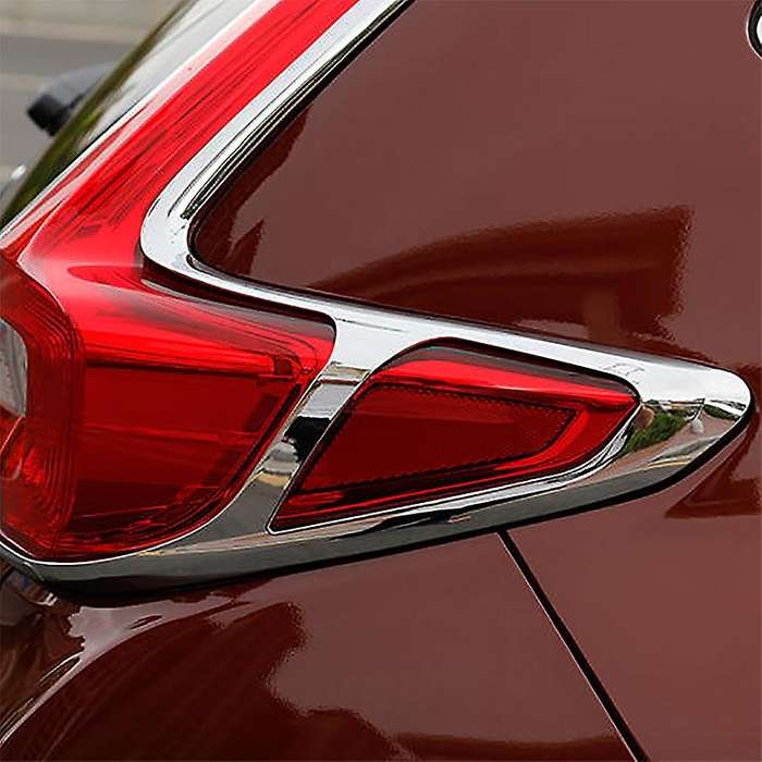 1 Set Car Rear Fog Light Taillight Cover Chrome Moulding Cover Trims for -V 2017-2019