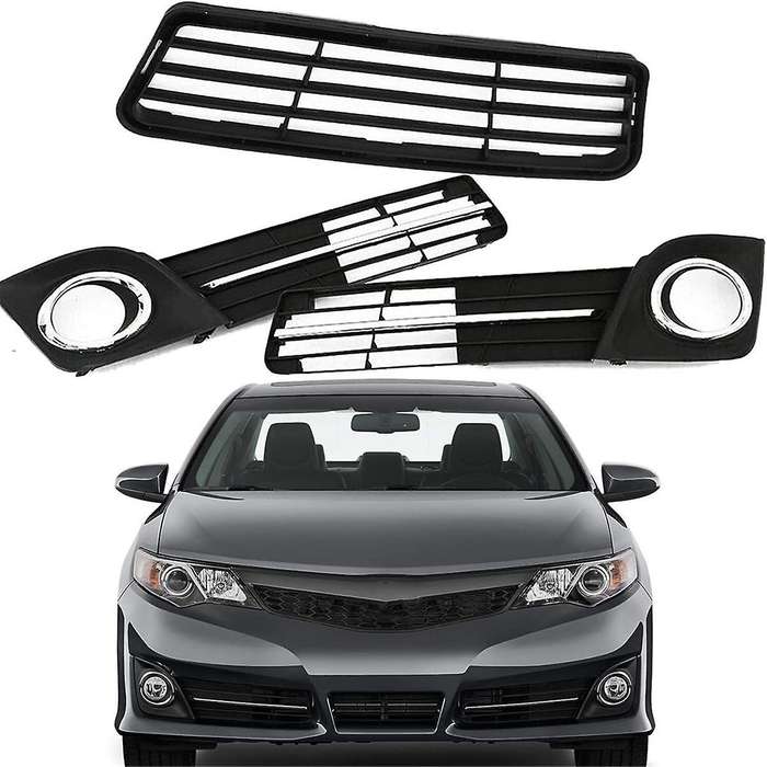1 Set Front Bumper Lower Grille Fog Light Cover Bezel Set To1036129 52127-06290 52128-06290 for 2012