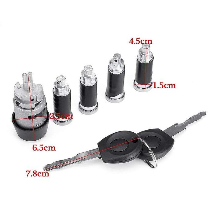 1 Set Ignition Switch 4 Door Lock Barrel 2 701837205 for T4 Iv 1990-2003 Transporter Double Barn Do