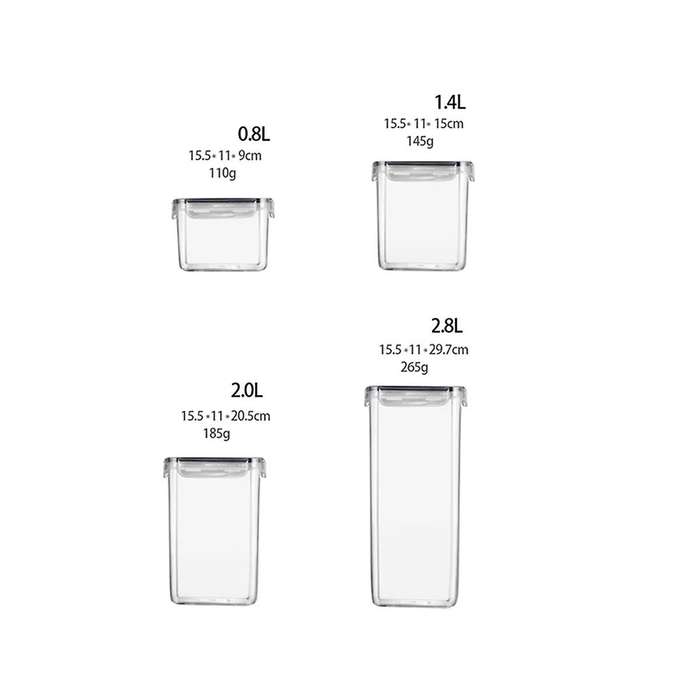 1 Set Of Sealed Transparent Storage Container with Cover for Holding Cereal Candy, Kitchen Food Stor