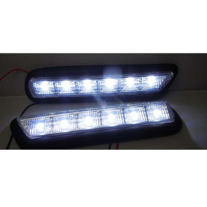1 Set White LED Daytime Running Lights Fog Lamp DRL for ASX 2010-2012