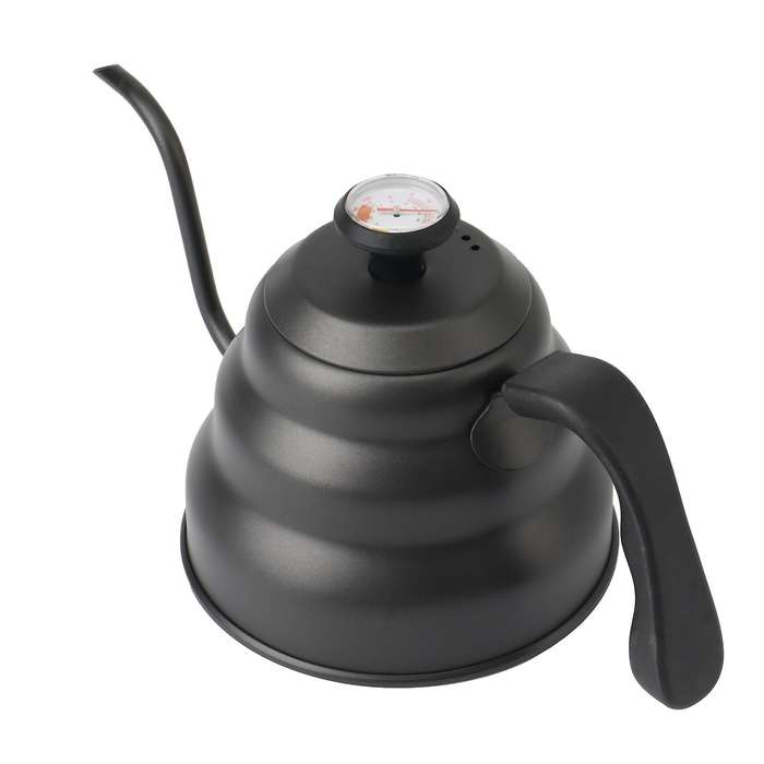 1.0L Coffee Kettle Pour over Coffee Tea Pot Kettle Drip Kettle Gooseneck Stainless with Thermometer