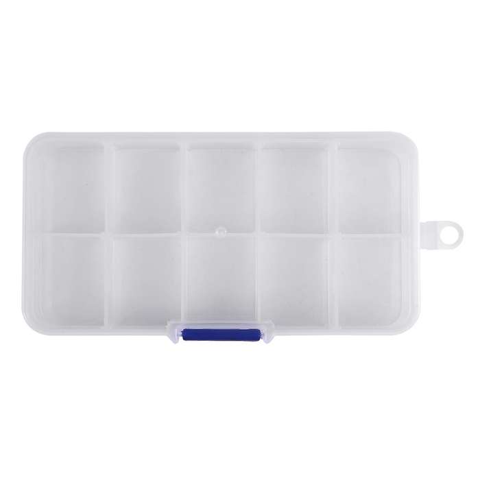 1 to 10 Compartment Plastic Storage Box Transparent for Pearl Pin Jewelry Tools Small Accessories