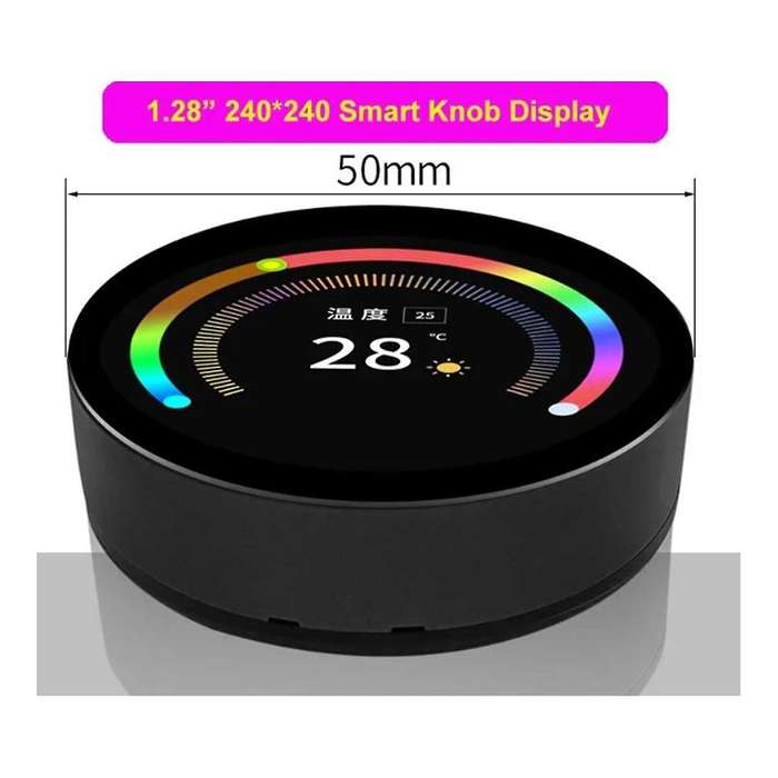 1.28 Inch 240x240 Round Circular Rotary Knob IPS Serial UART UI LCD Module Panel Display Screen Swit